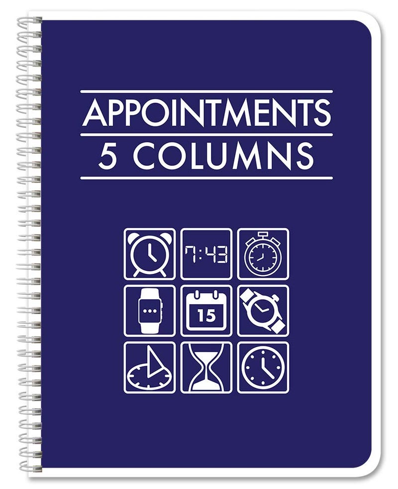 BookFactory 5 or 10 Column Appointment Book/Appointments Tracking Logbook/Notebook (Five or Ten Columnar Book Format) - 100 Pages, 8.5'' x 11'', Wire-O (Made in USA) - Image 1